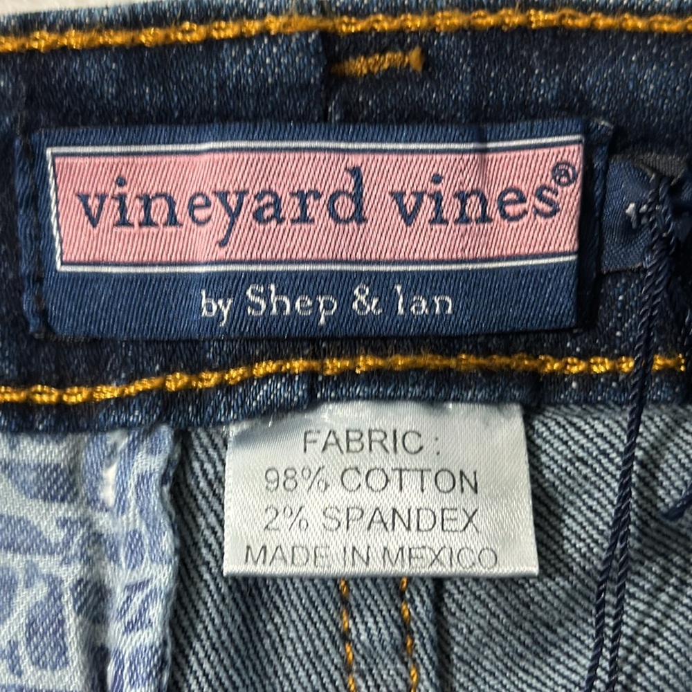 Vineyard Vines Dark & Stormy Blue Denim Skirt Size 12 - Picture 7 of 12